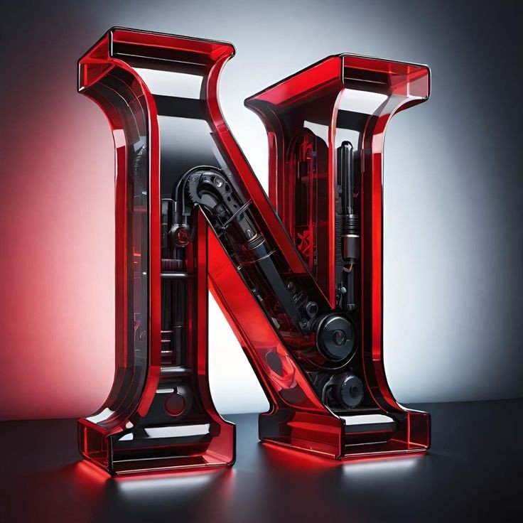 N name dp love heart