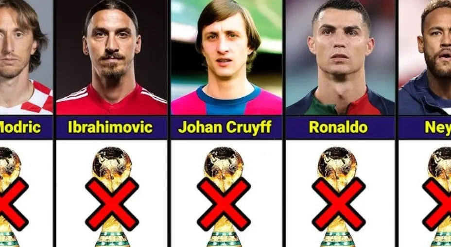 The Greatest Footballers Who Never Won a Trophy