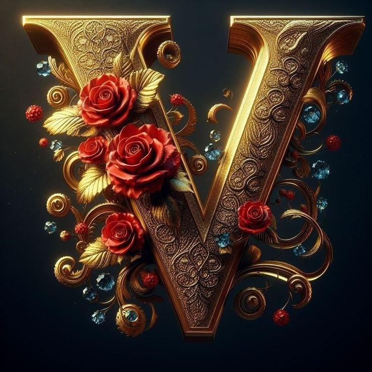 V name dp black background