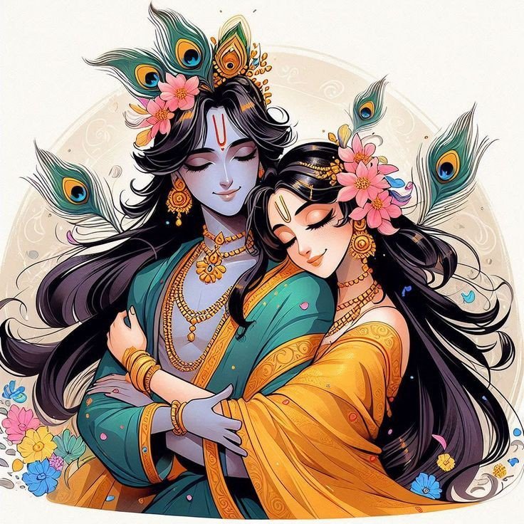 ai radha krishna images