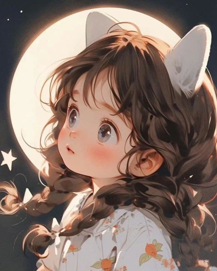 cute dp for instagram cartoon girl simple