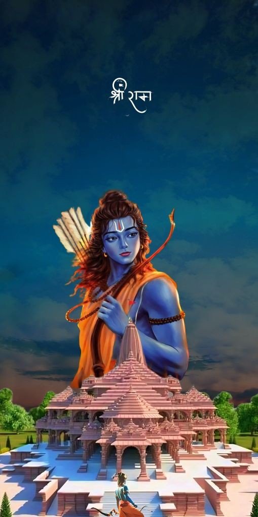 jai shree ram wallpaper blue