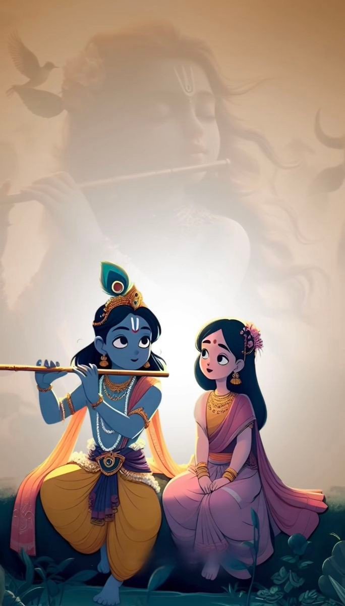 radha krishna cartoon wallpaper hd 4k for pc