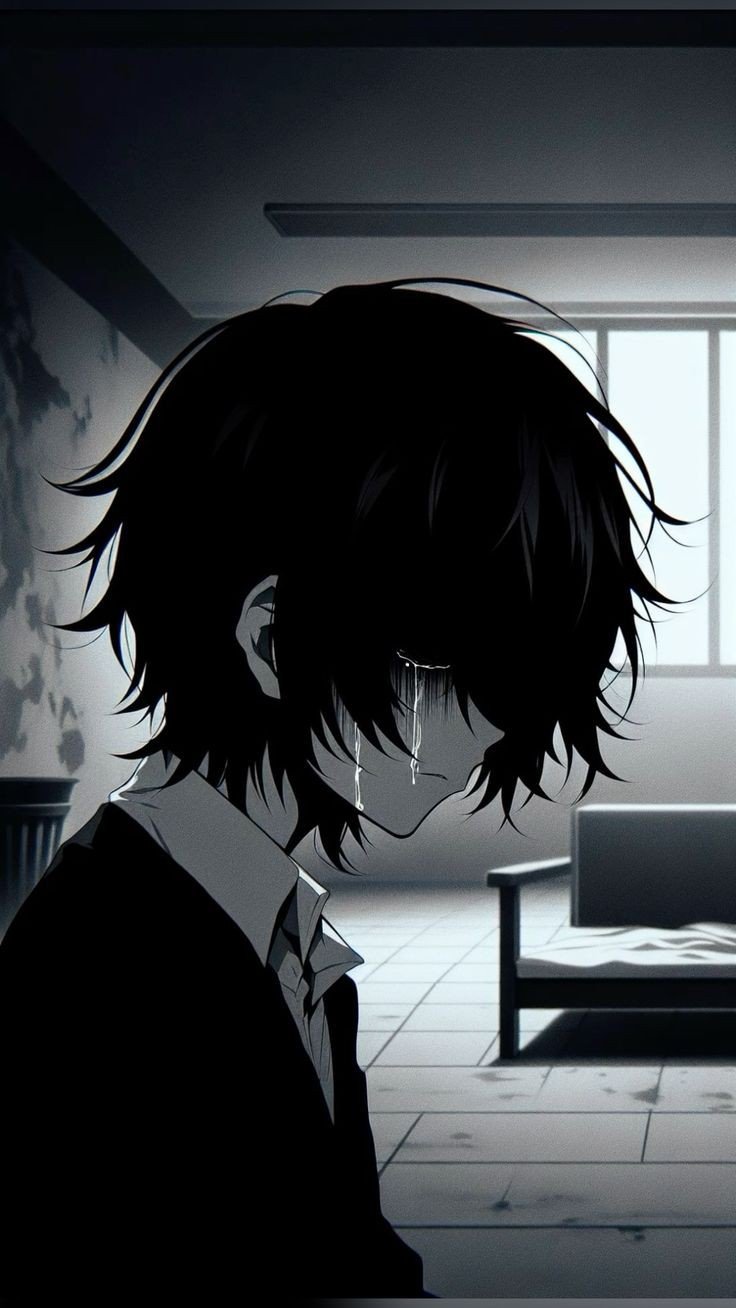 sad boy dp black and white love