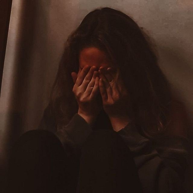 sad girl dp cartoon for whatsapp