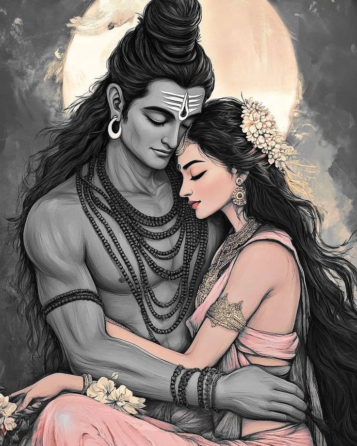 shiv parvati traditional wallpaper