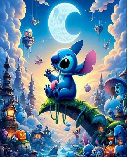 stitch gif cute love
